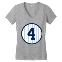 Lou Gehrig #4 Merch Legend Women's V-neck T-shirt | Artistshot