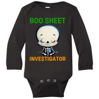 Boo Sheet Investigator Halloween Men Long Sleeve Baby Bodysuit | Artistshot