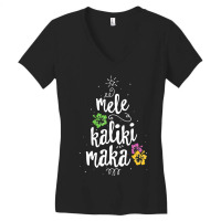 Mele Kalikimaka Christmas Tree Hawaiian Hawaii Xmas Women's V-neck T-shirt | Artistshot