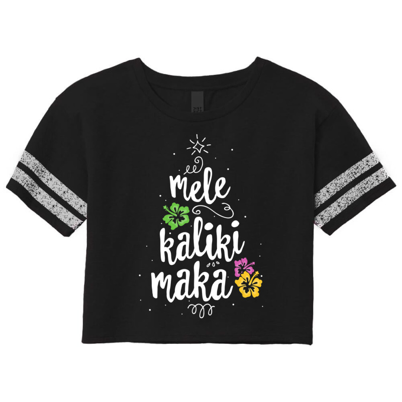 Mele Kalikimaka Christmas Tree Hawaiian Hawaii Xmas Scorecard Crop Tee by cm-arts | Artistshot