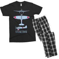 Aichi D3a Bomber Ww2 Japanese Carrier Plane Diagram Gifts Men's T-shirt Pajama Set | Artistshot