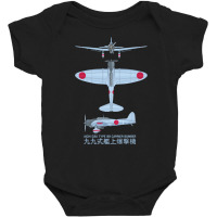 Aichi D3a Bomber Ww2 Japanese Carrier Plane Diagram Gifts Baby Bodysuit | Artistshot