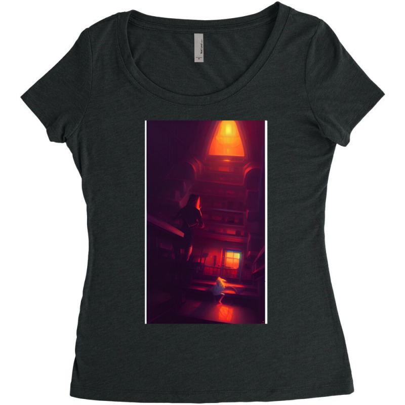 Jimmy Lee - Art Made By Ai Women's Triblend Scoop T-shirt by ERNIEHERNANDEZ | Artistshot