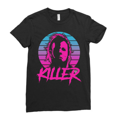 Halloween Killer Ladies Fitted T-shirt Designed By Vanitty