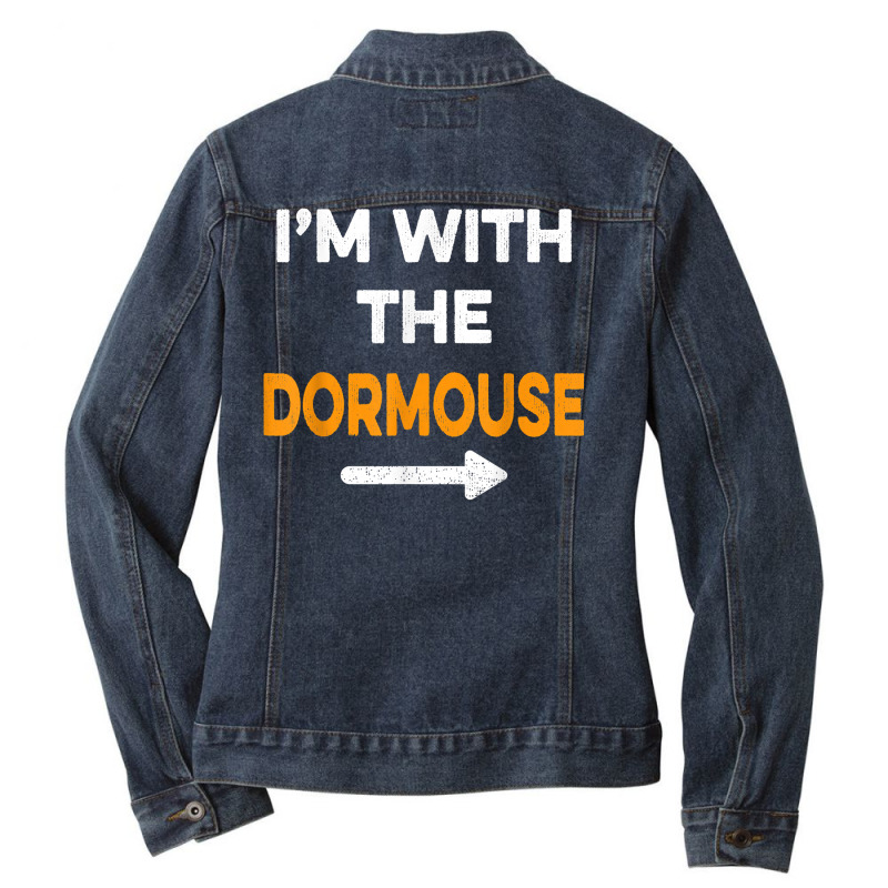 I'm With The Dormouse Easy Cheap Matching Halloween Costume T Shirt Ladies Denim Jacket by cm-arts | Artistshot