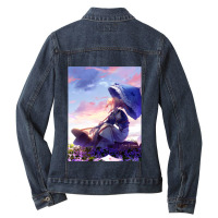 Violet Evergarden Kimi No Na Wa Violet Evergarden Parasol Violet Everg Ladies Denim Jacket | Artistshot