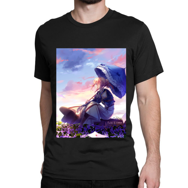 Violet Evergarden Kimi No Na Wa Violet Evergarden Parasol Violet Everg Classic T-shirt | Artistshot