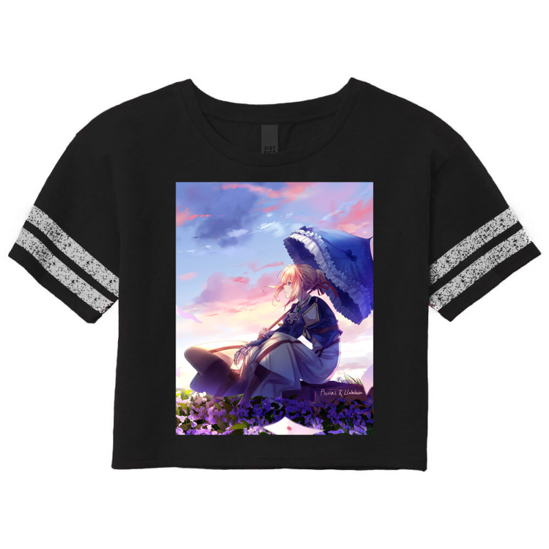 Violet Evergarden Kimi No Na Wa Violet Evergarden Parasol Violet Everg Scorecard Crop Tee by JESUSELIZALDE | Artistshot