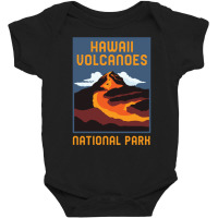 Hawaii Volcanoes National Park Big Island Retro Graphic Pullover Hoodi Baby Bodysuit | Artistshot