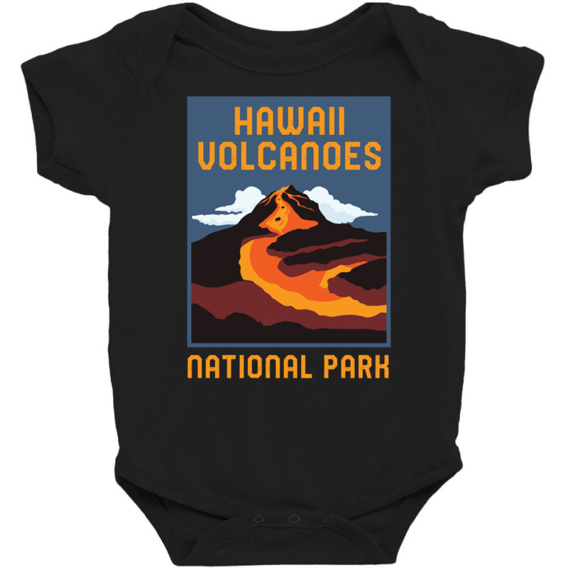 Hawaii Volcanoes National Park Big Island Retro Graphic Pullover Hoodi Baby Bodysuit by cm-arts | Artistshot