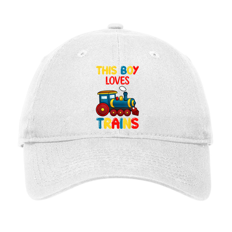 This Boy Loves Trains Locomotives And Wagon! Kid Boys Train T Shirt Adjustable Cap by cm-arts | Artistshot