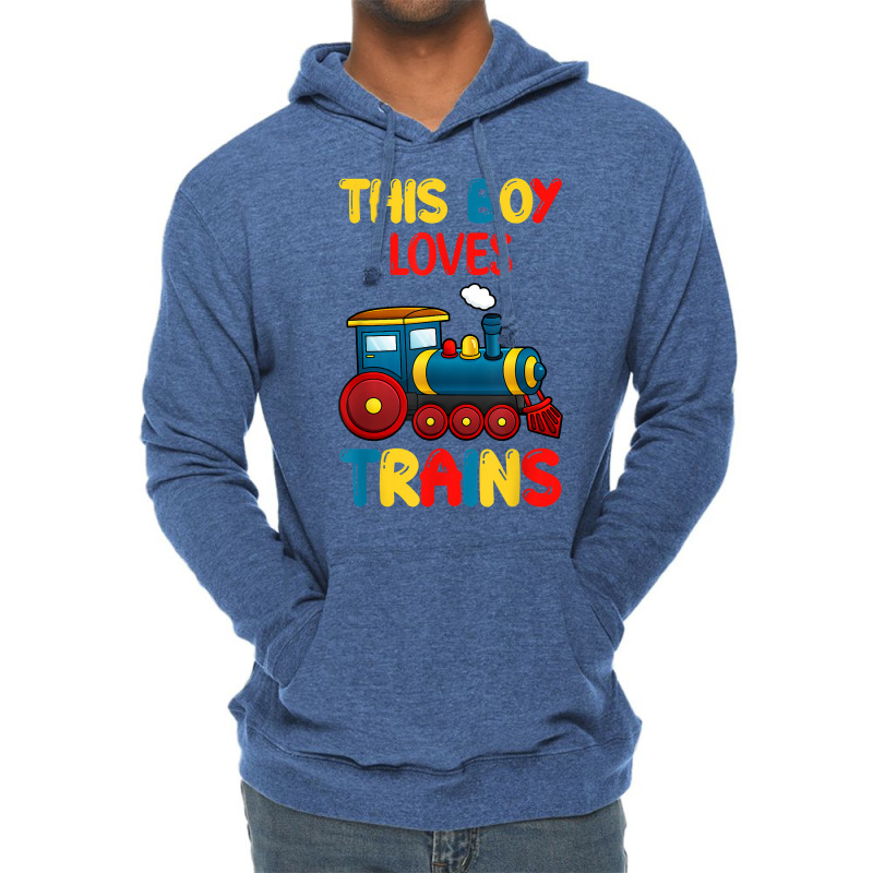 This Boy Loves Trains Locomotives And Wagon! Kid Boys Train T Shirt Lightweight Hoodie by cm-arts | Artistshot