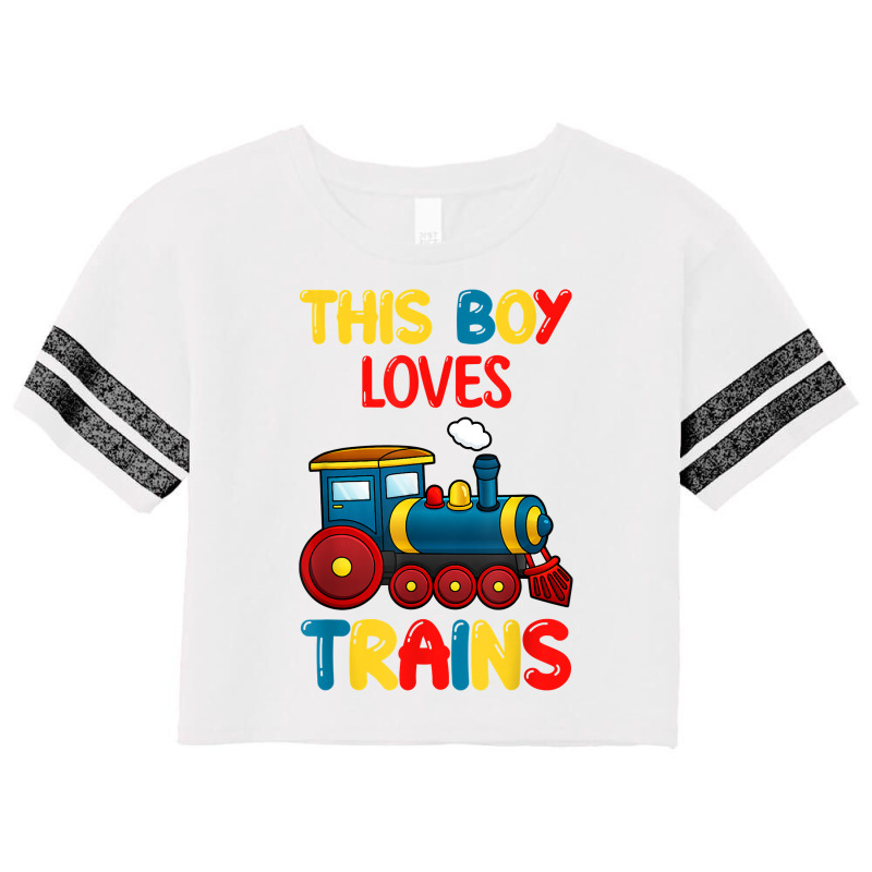 This Boy Loves Trains Locomotives And Wagon! Kid Boys Train T Shirt Scorecard Crop Tee by cm-arts | Artistshot