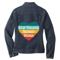 Violence Against Women Ladies Denim Jacket | Artistshot