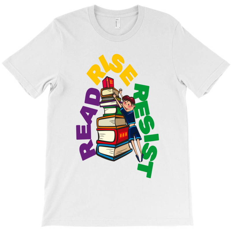 Read Rise Resist Girl With Books T-shirt | Artistshot