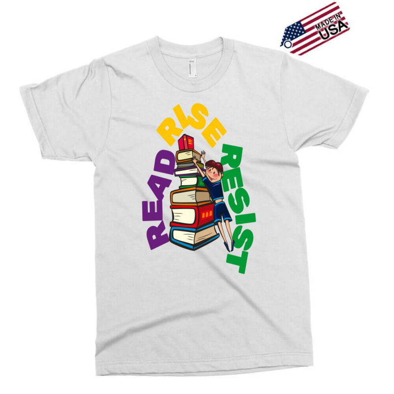 Read Rise Resist Girl With Books Exclusive T-shirt | Artistshot