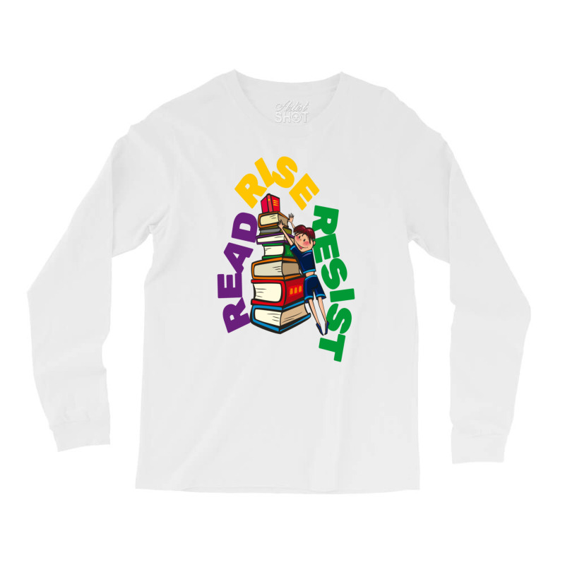 Read Rise Resist Girl With Books Long Sleeve Shirts | Artistshot