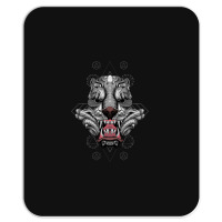 Tiger Head Vector Illustration, Tiger's Ferocious Head, Tiger's Fearso Mousepad | Artistshot