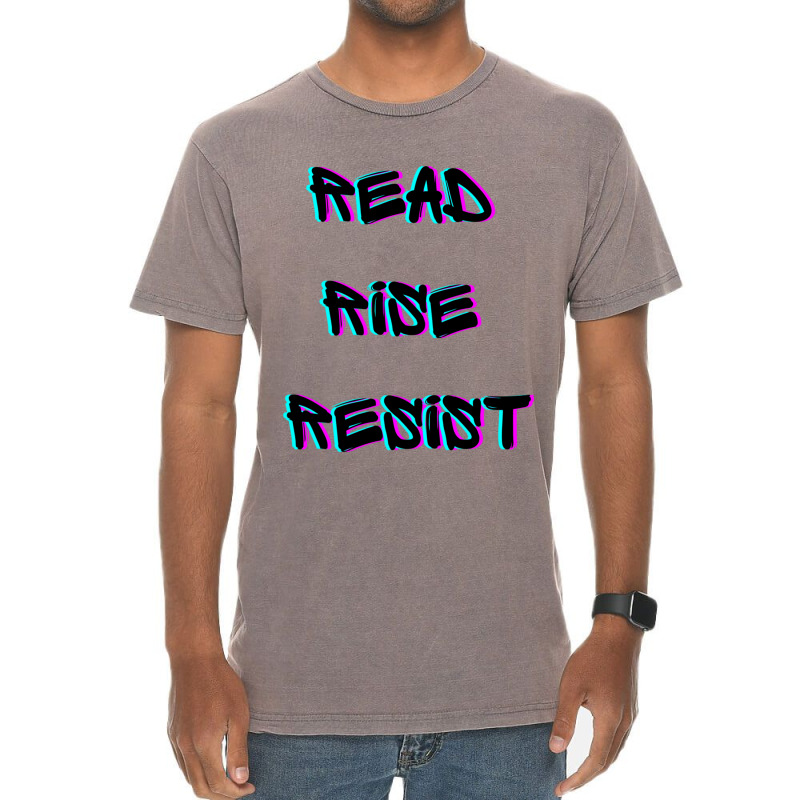 Read Rise Resist Hand Drawn Apparel And Accessories At Discounted Pric Vintage T-shirt | Artistshot