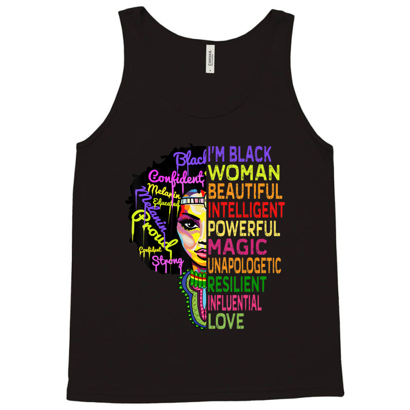 I Am Black History Month Woman Black Girl Magic Melanin Tank Top by laughingtuy | Artistshot