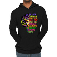 I Am Black History Month Woman Black Girl Magic Melanin Lightweight Hoodie | Artistshot