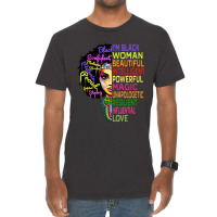 I Am Black History Month Woman Black Girl Magic Melanin Vintage T-shirt | Artistshot