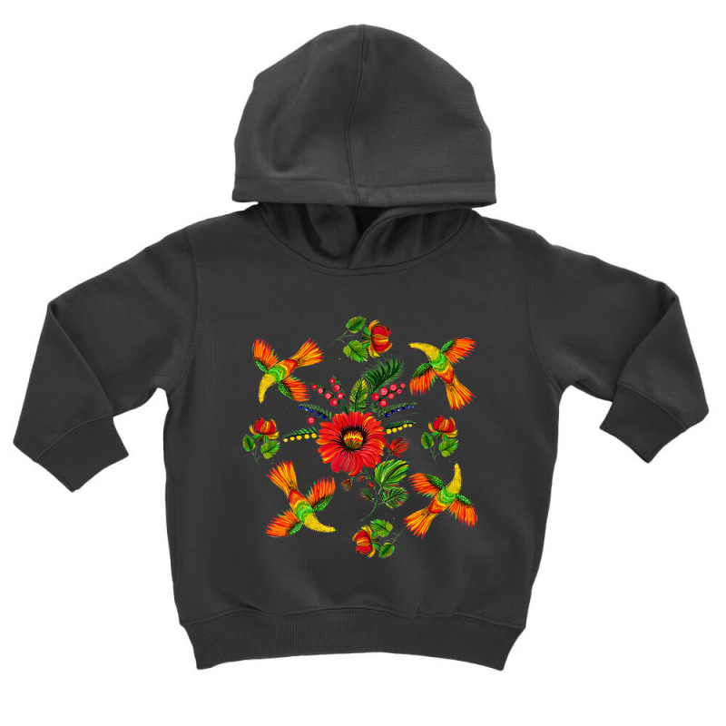 Slavic Colorful Birds, Flowers Petrykivka Painting Ethnical Premium T Toddler Hoodie by cm-arts | Artistshot