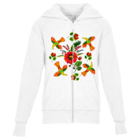 Slavic Colorful Birds, Flowers Petrykivka Painting Ethnical Premium T Youth Zipper Hoodie | Artistshot