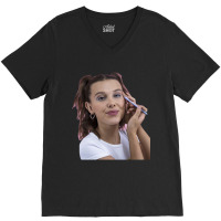 Great Model Millie Bobby Great Model Brown Florence More Then Awesome V-neck Tee | Artistshot