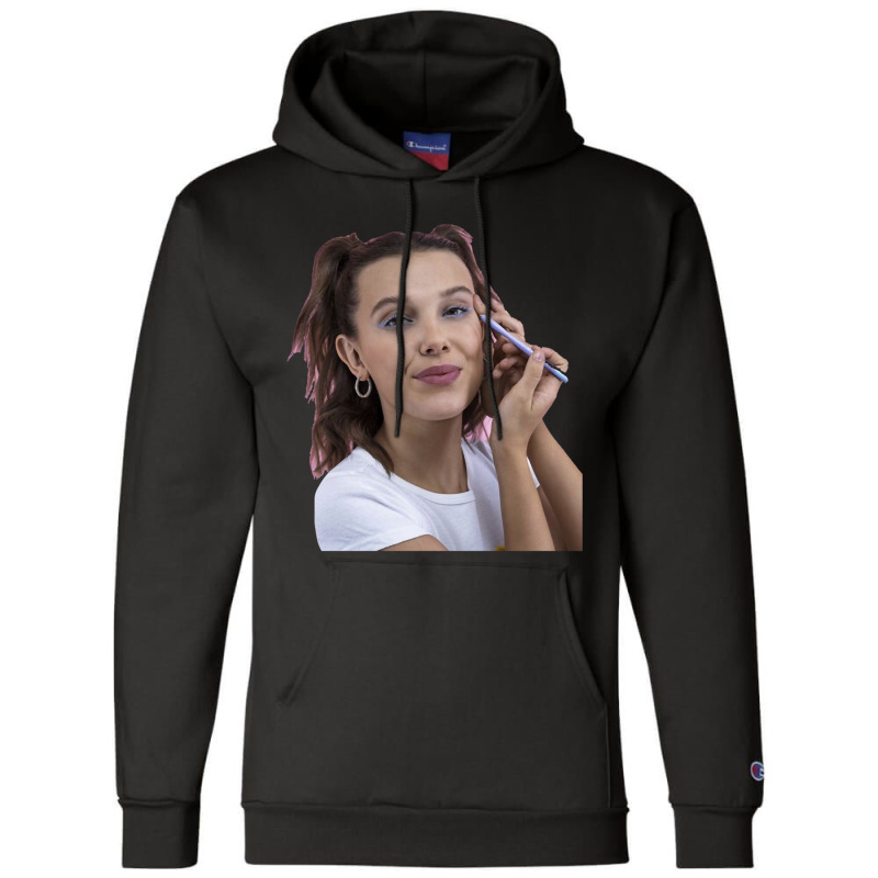 Great Model Millie Bobby Great Model Brown Florence More Then Awesome Champion Hoodie | Artistshot