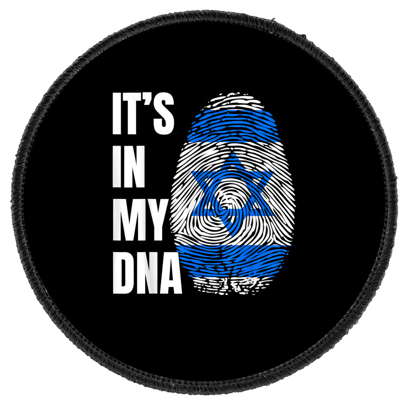 Fingerprint Dna Biometry Israel Flag T Shirt Round Patch by cm-arts | Artistshot