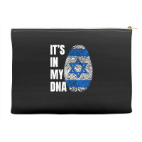 Fingerprint Dna Biometry Israel Flag T Shirt Accessory Pouches | Artistshot