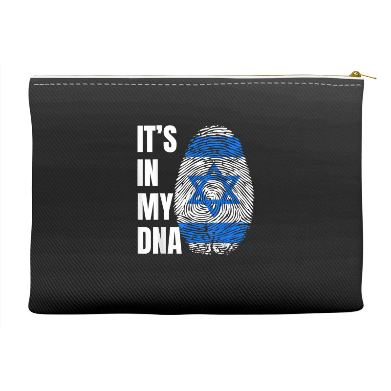 Fingerprint Dna Biometry Israel Flag T Shirt Accessory Pouches by cm-arts | Artistshot