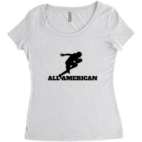 All American Football Running Back Women's Triblend Scoop T-shirt | Artistshot