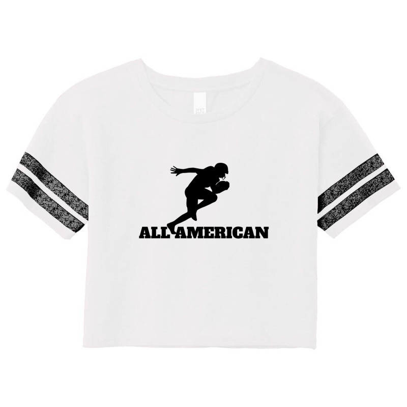 All American Football Running Back Scorecard Crop Tee by LyndiaToma | Artistshot