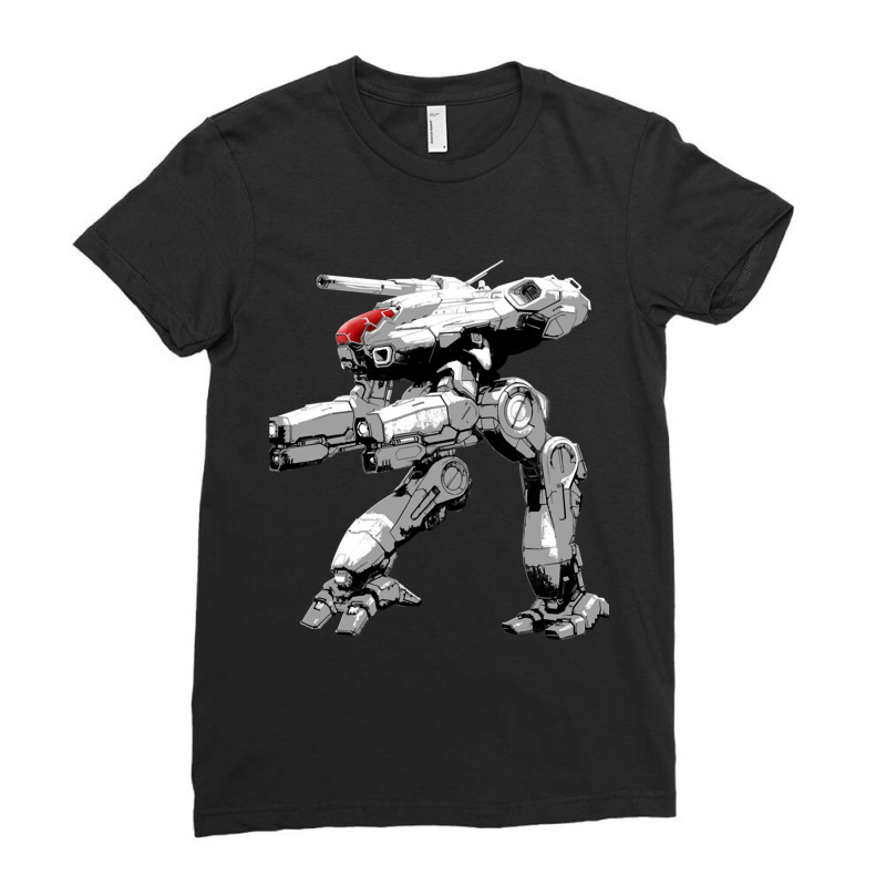 The War Between Military Means In 31st Century Battletech Game Maraude Ladies Fitted T-Shirt by cm-arts | Artistshot