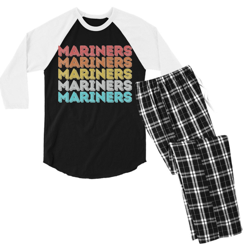 Vintage Retro Mariners Sweatshirt Men's 3/4 Sleeve Pajama Set by RogerKyleFox | Artistshot