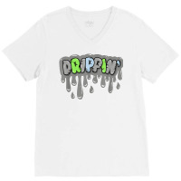 Drippin' Green Bean 5s Matching T Shirt V-neck Tee | Artistshot