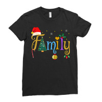 Family Letters Christmas Style Love My Family Christmas T Shirt Ladies Fitted T-shirt | Artistshot