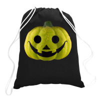 Cute Green Jack O Lantern Halloween Pumpkin Drawstring Bags | Artistshot