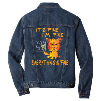 Funny Cat It's Fine, I'm Fine Everything Is Fine T Shirt Men Denim Jacket | Artistshot