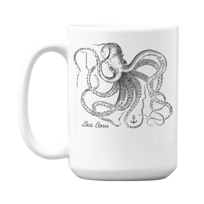 Vintage Black Octopus Marine Biologist Ocean Sea Life 5 15 Oz Coffee Mug | Artistshot