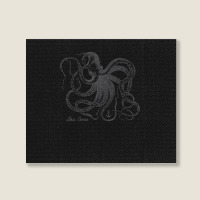 Vintage Black Octopus Marine Biologist Ocean Sea Life 5 Landscape Canvas Print | Artistshot