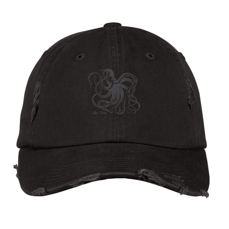 Vintage Black Octopus Marine Biologist Ocean Sea Life 5 Vintage Cap | Artistshot