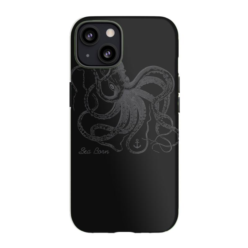 Vintage Black Octopus Marine Biologist Ocean Sea Life 5 Iphone 13 Case | Artistshot