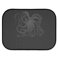 Vintage Black Octopus Marine Biologist Ocean Sea Life 5 Rear Car Mat | Artistshot