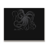 Vintage Black Octopus Marine Biologist Ocean Sea Life 5 Metal Print Horizontal | Artistshot