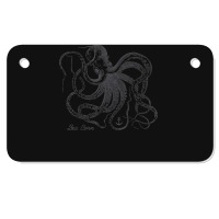 Vintage Black Octopus Marine Biologist Ocean Sea Life 5 Motorcycle License Plate | Artistshot