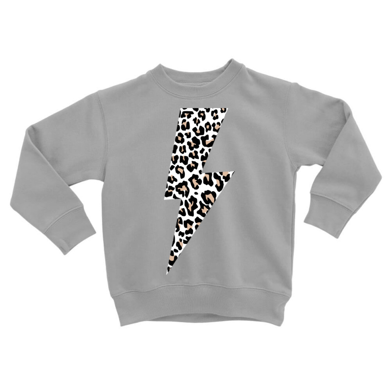 Leopard Lightning Bolt Cheetah Animal Print Sweatshirt Toddler Sweatshirt by cm-arts | Artistshot