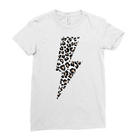 Leopard Lightning Bolt Cheetah Animal Print Sweatshirt Ladies Fitted T-shirt | Artistshot